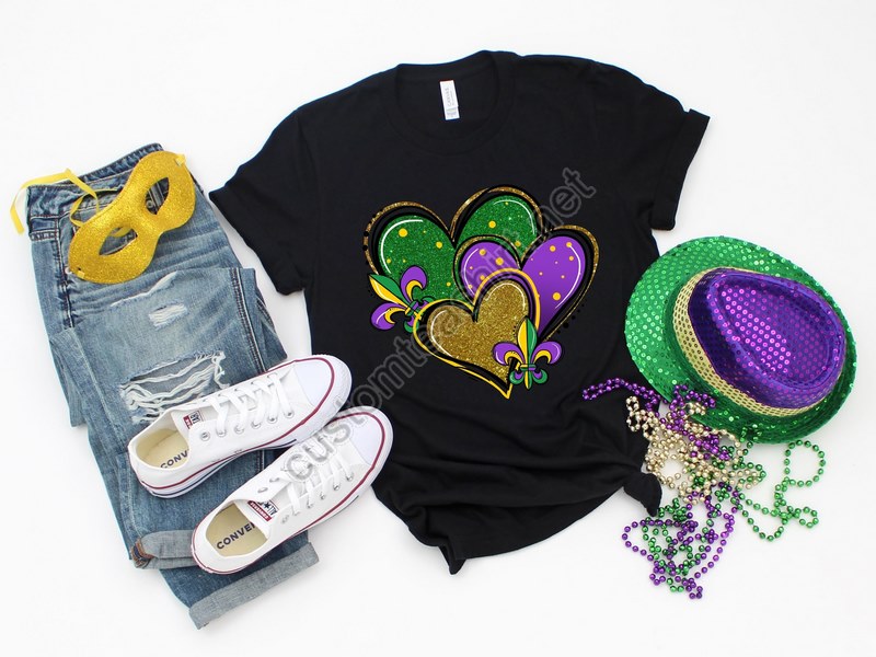 Mardi Gras Shirt For Womanmardi Gras Heart Shirtfat Tuesday Shirtlouisiana Shirtsaints New Orleans Shirtmardi Gras Day Shirt