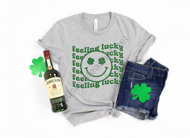 Feeling Lucky T-shirtirish Shirtst Patrick's Day T-shirt For Womenluck Of The Irishshamrock Shirtfunny St Patricks Day Shirt