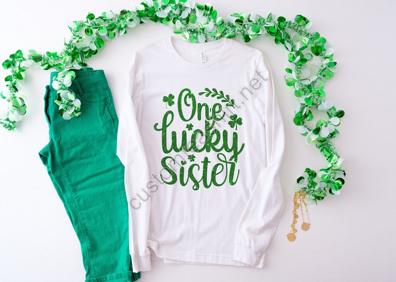 One Lucky Sister Youth St Patrick's Day T-shirt Toddler Shirt Youth Shirt Cute St Patrick's Day Shirt St Paddy's Day Shirt Lucky Shirt