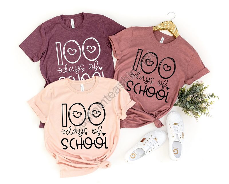 100 Days Of School Shirt 100 Days Brighter Shirt Teacher Shirt 100th Day Of School Back To School Shirt Teacher Appreciation Shirt