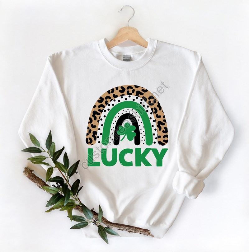 Shamrock Sweatshirtst Patricks Day Sweatshirt Lucky Shirtrainbow Shirtlucky Me Shirtleopard Print Shirtkiss Me Shirtst Patricks Tee