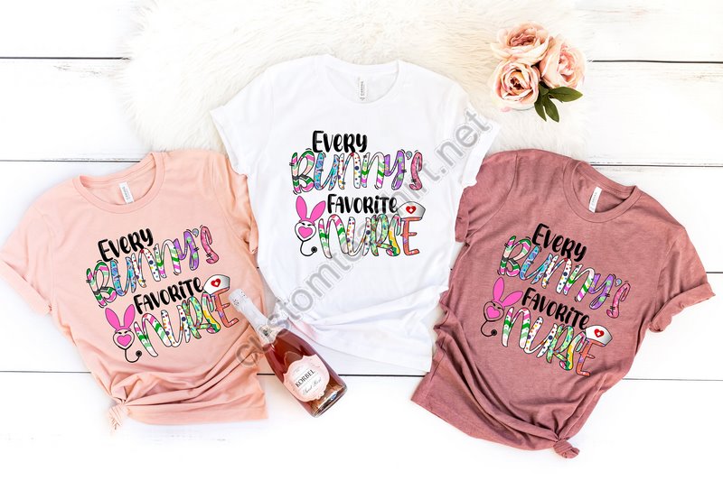 Nurse Shirt Easter Bunny Shirt Nurse Gift For Easter Day Nurse Crew Shirt Easter Family Matching Shirt Easter Shirt For Woman