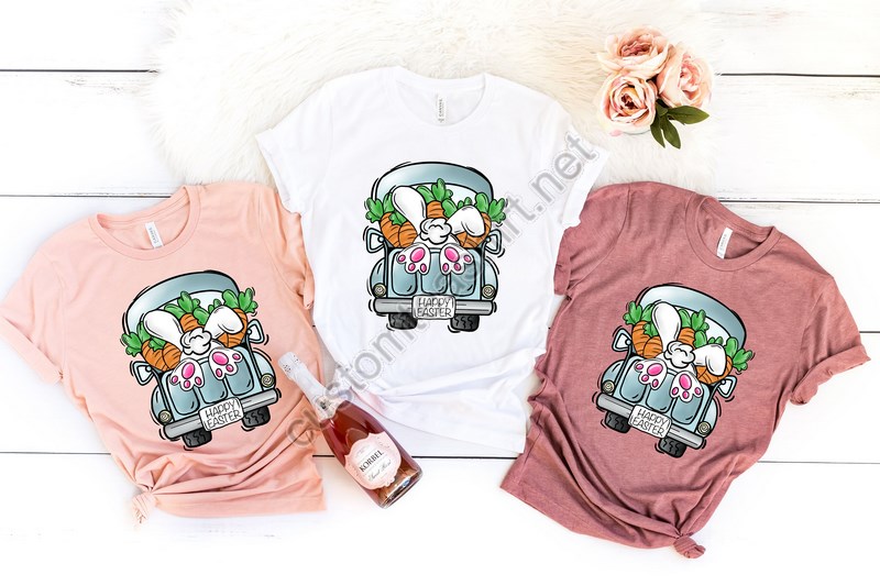 Easter Girl Shirt Bunny Truck Shirt Easter Kids Shirt Easter Shirt Truck Kids Shirt Happy Easter Shirt Easter Day Truck Boys Shirt