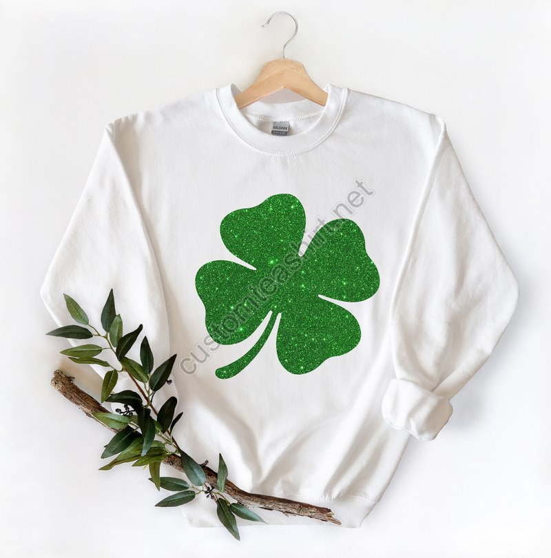 Womens St Pattys Shirtglitter Shamrock Teest Patricks Day Shirtwomens St Paddyscute St Pattys Shirtst Pattys Womenpatrick Sweatshirt