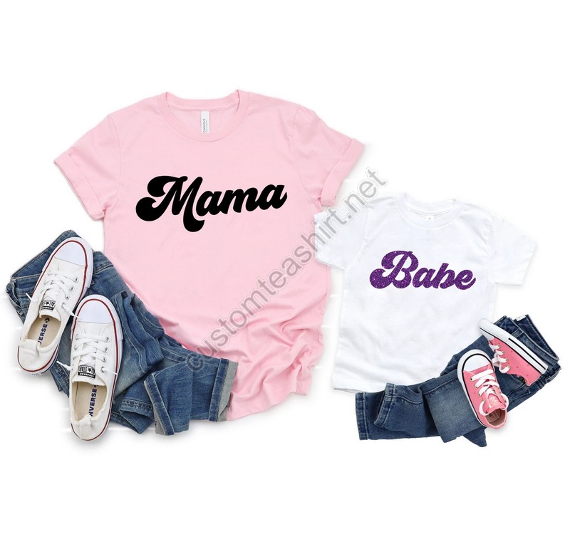 Mama And Babe Matching Shirt Mommy And Me Shirtsminimalist Mommy And Me Shirtgift For Mommothers Day Giftnew Mom Giftbaby Shower Gift