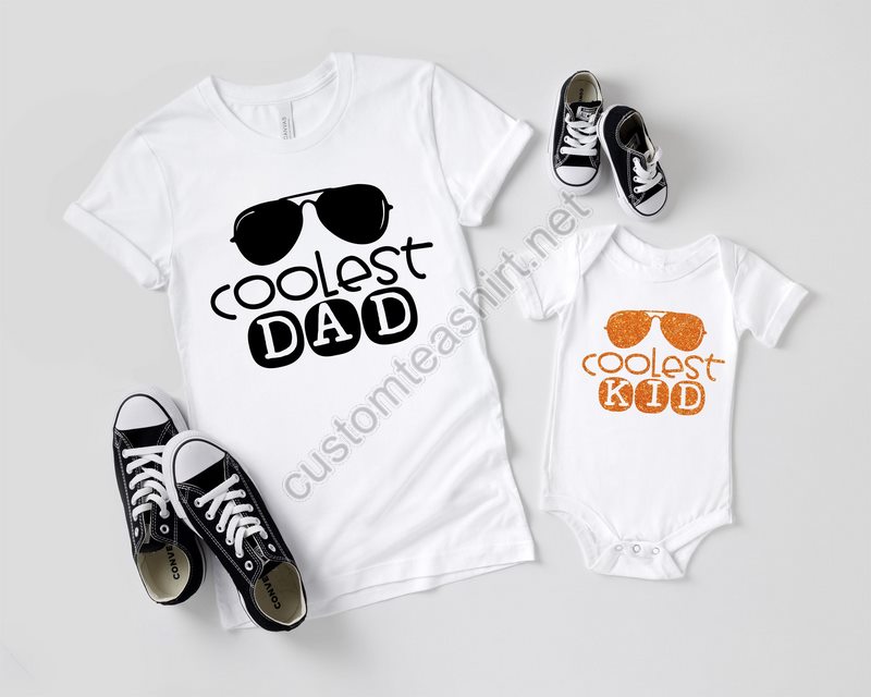 Coolest Dad Shirtcoolest Kid Shirtdad And Son Matching Shirtnew Dad Shirtdad Shirtdaddy Shirtfather's Day Shirtgift For Dad