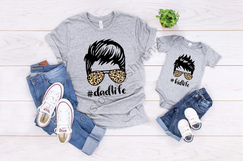 Dad Life Kid Lifedaddy's Helperfather Son Matching T-shirtsdad Shirts Son Shirtsfather's Day Giftsmechanic Daddadlife Skull