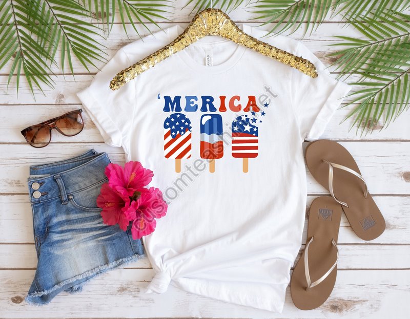 4th Of July Shirtmerica Shirtpatriotic Popsicle Shirt4th Of July Shirtindependence Day Shirtfourth Of July Ice Cream Shirtmemorial Day