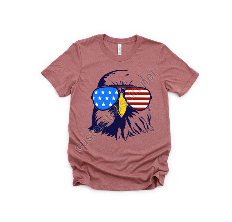 Patriotic Eagle With Sunglasses Shirtfreedom Shirtfourth Of July Shirtpatriotic Shirtindependence Day Shirtspatriotic Family Shirts