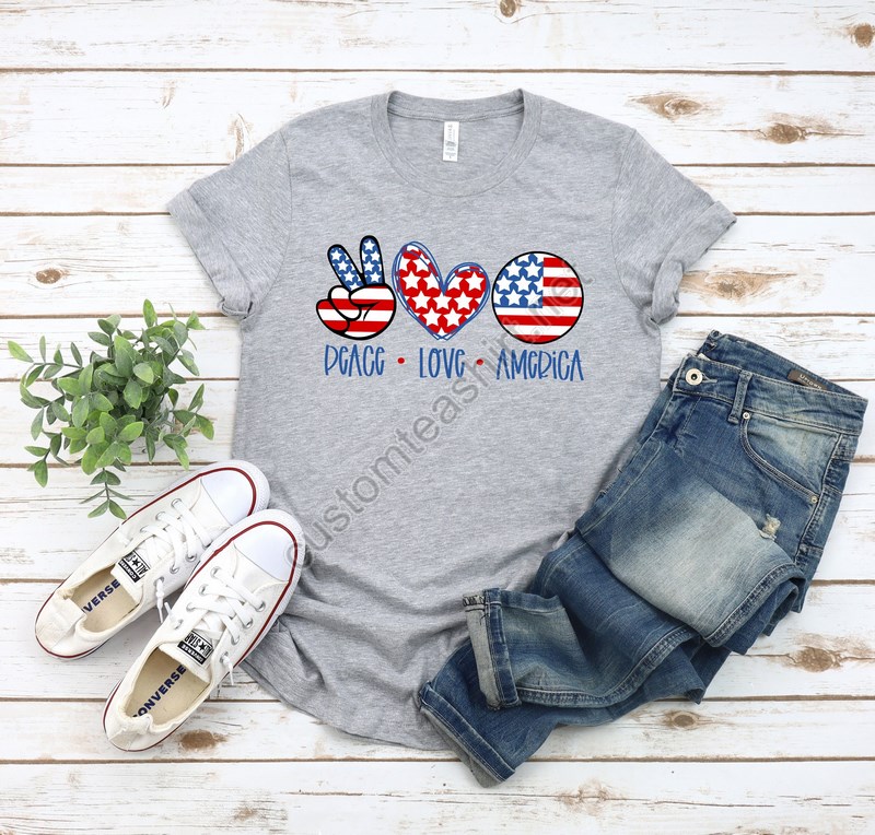 Peace Love America Shirtfreedom Shirtfourth Of July Shirtpatriotic Shirtindependence Day Shirtspatriotic Family Shirtsmemorial Day