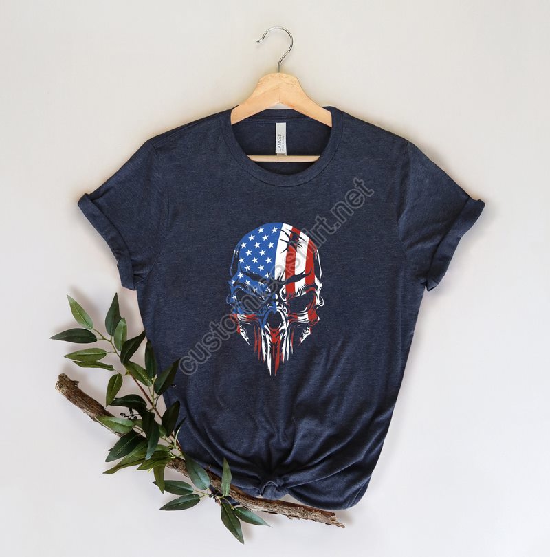 4th Of July Skull Shirtfreedom Shirtfourth Of July Shirtpatriotic Shirtindependence Day Shirtspatriotic Family Shirtsleopard Skull Tee