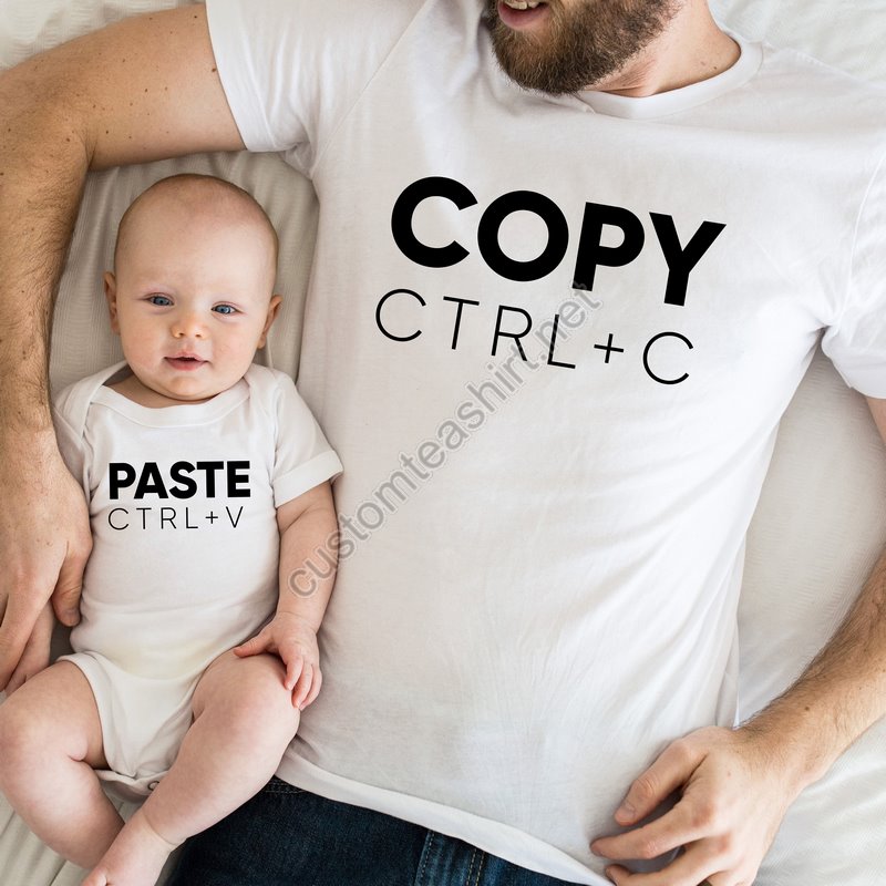 Copy Paste Family Father Daughter Shirtdad And Son Matching Shirtnew Dad Shirtdad Shirtdaddy Shirtfather's Day Shirtgift For Dad