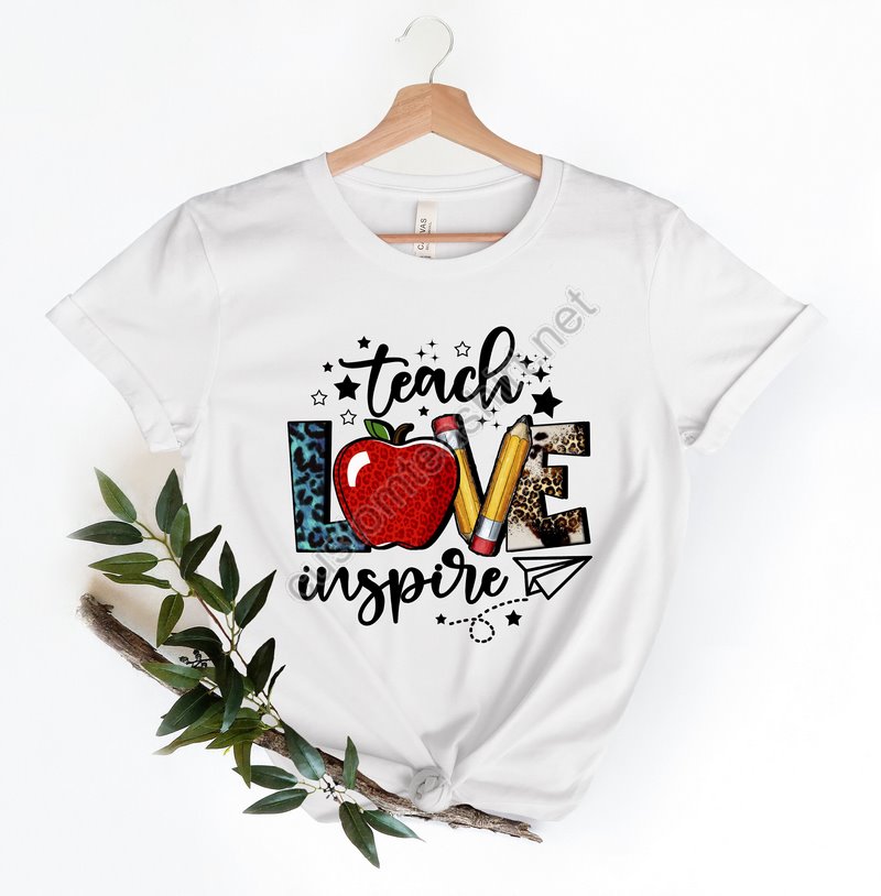 Inspirational Teacher Shirts Teach Love Inspire Shirt Back To School Shirt First Grade Teacher Shirts Teacher Appreciation Shirt