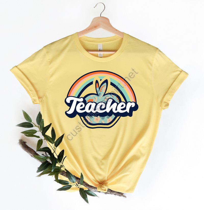 Teacher Shirts For Women Boho Teacher Rainbow Shirt Rainbow Teacher Shirt Rainbow Teacher Tshirt Kindergarter Teacher Shirt