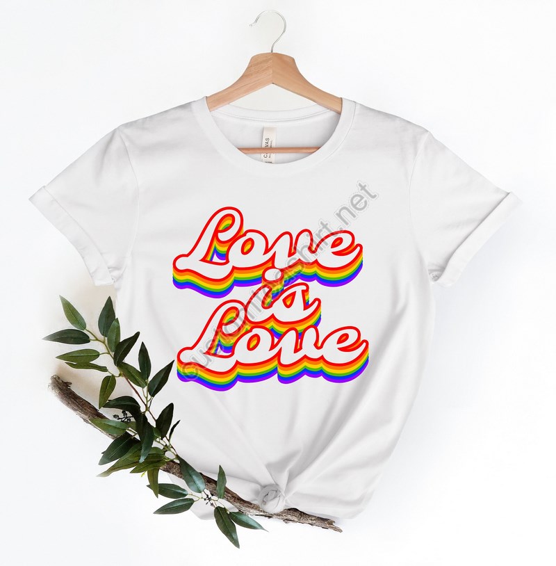 Love Is Love Shirt Lgbqt Pride Shirt Women Men Kids Toddler Baby Rainbow Shirt Retro Lgbt Shirts Love Wins Graphic T-shirtequalitygift