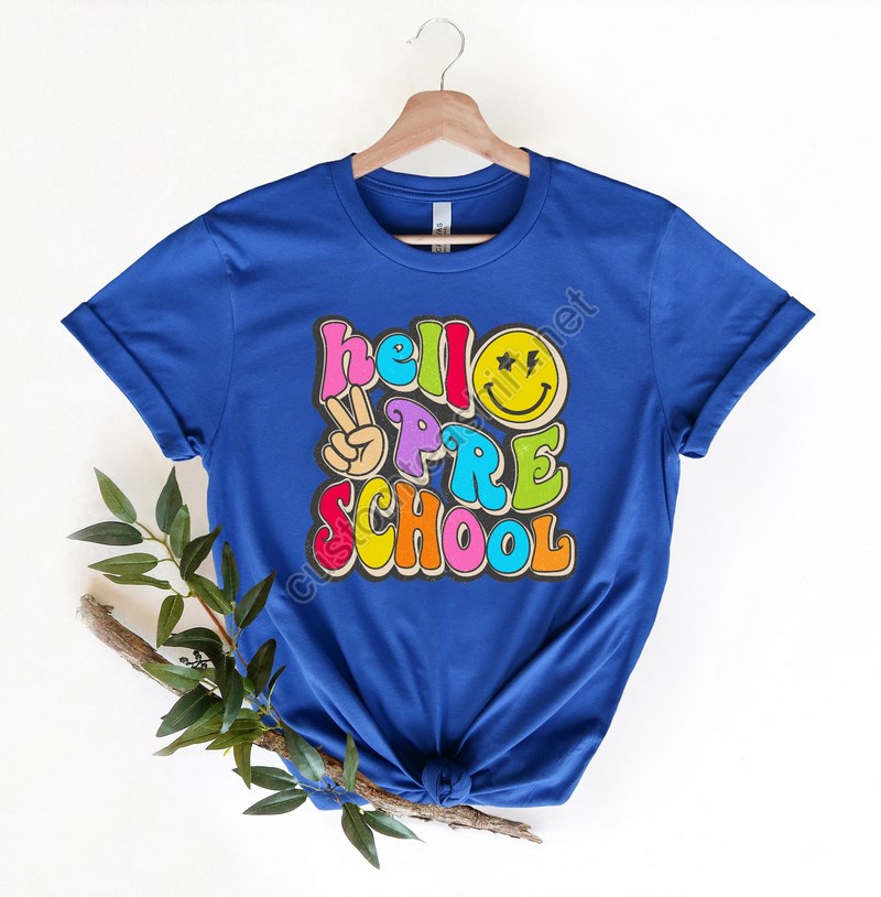 Preschool Teacher Shirt Hello Preschool Shirt Preschool Crew Preschool Squad Cute Preschool Teacher Shirt Preschool Shirt Pre-k Prek