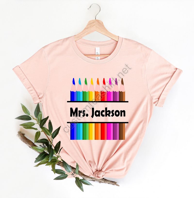 Customized Name Teacher Shirtpersonalized Teacher Shirtcustom Teacher Shirtgift For Teacherskindergarten Teacherteacher Appreciation