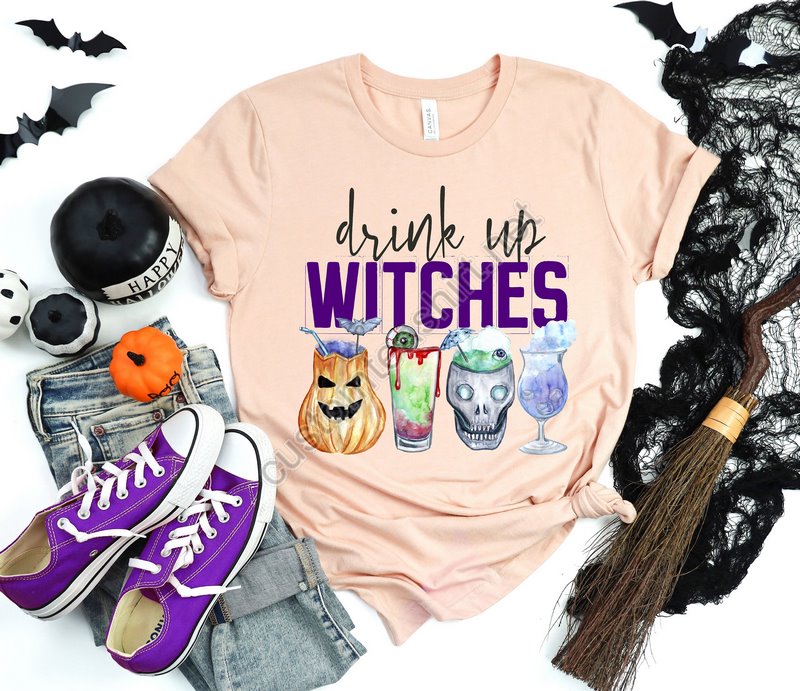 Drink Up Witches Shirt Halloween Party Shirt Halloween Party Outfit Halloween Gift Halloween Shirts For Women Matching Halloween Shirt