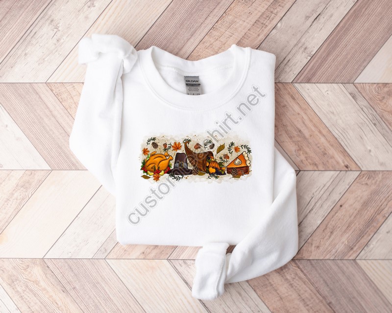 Thankful Thanksgiving Turkey Sweatshirtthanksgiving Shirtthankful Shirtfall Shirthello Pumpkinfamily Matching Shirtfall Sweatshirt