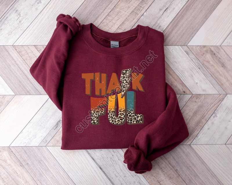 Thankful Thanksgiving Turkey Sweatshirtthanksgiving Shirtthankful Shirtfall Shirthello Pumpkinfamily Matching Shirtfall Sweatshirt