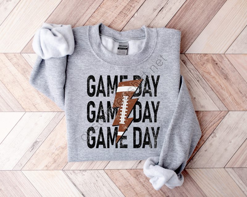 Game Day Lightning Bolt Sweatshirtgameday Shirtfootball Sweatshirtfootball Shirts For Womenfootball Mom Sweatshirtgame Lover Sweatshirt