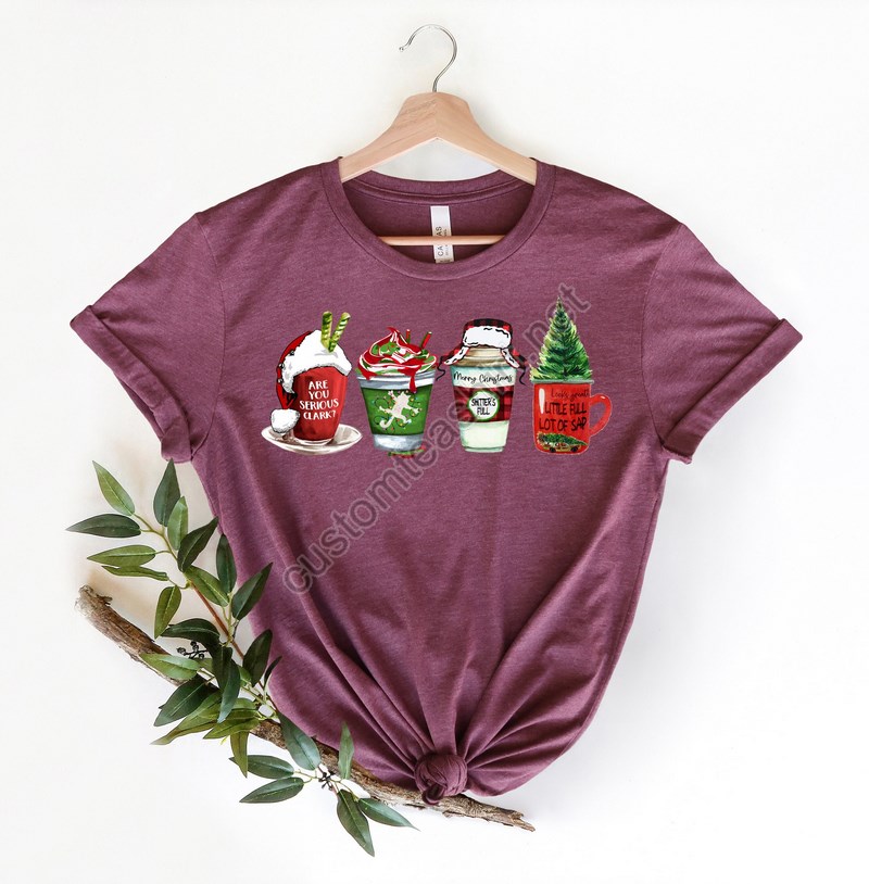 Christmas Coffee Shirtchristmas T-shirtchristmas Family Shirtchristmas Giftholiday Giftleopard Shirtchristmas Family Matching Shirt