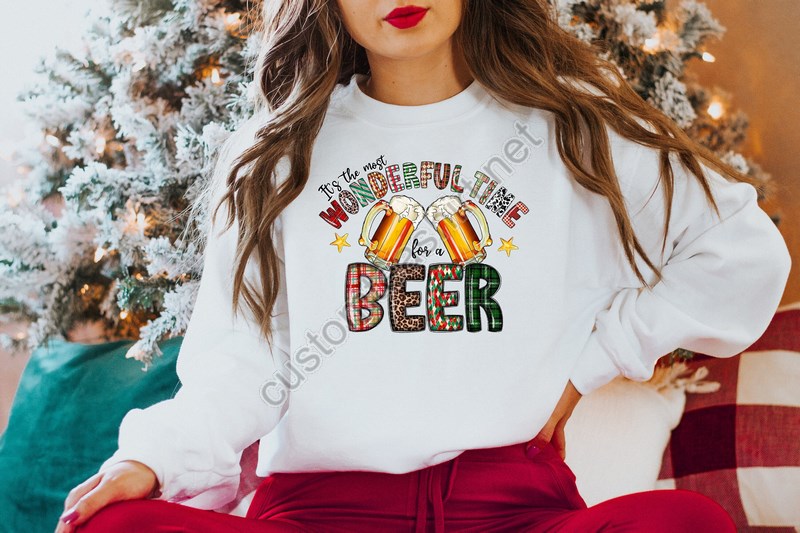 It's The Most Wonderful Time For A Beer Sweatshirtchristmas Family Shirtchristmas Giftholiday Giftchristmas Family Matching Shirt