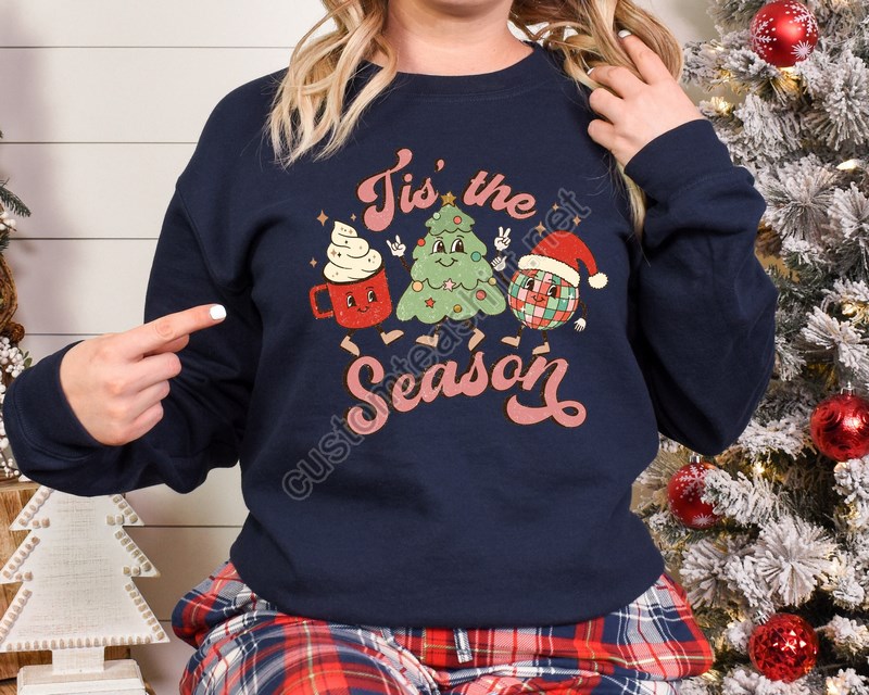 Tis The Season Sweatshirtmatching Family Christmas Shirtsmatching Christmas 2022 Shirtsretro Christmas Shirtwinter Sweatshirt