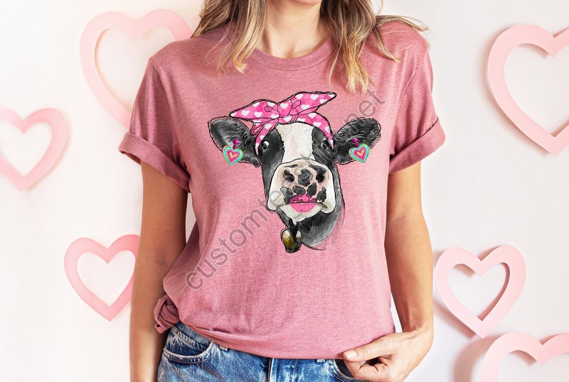 Valentines Day Cow Shirtvalentines Day Shirts For Womanheart Shirtcute Valentine Shirtvalentines Day Giftvalentines Gift