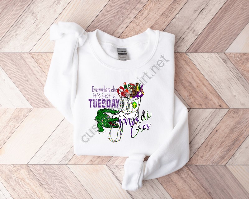 Mardi Gras Tuesday Sweatshirt Nola Shirtfat Tuesday Shirtflower De Luce Shirtlouisiana Shirtsaints New Orleans Shirtmardi Gras Day