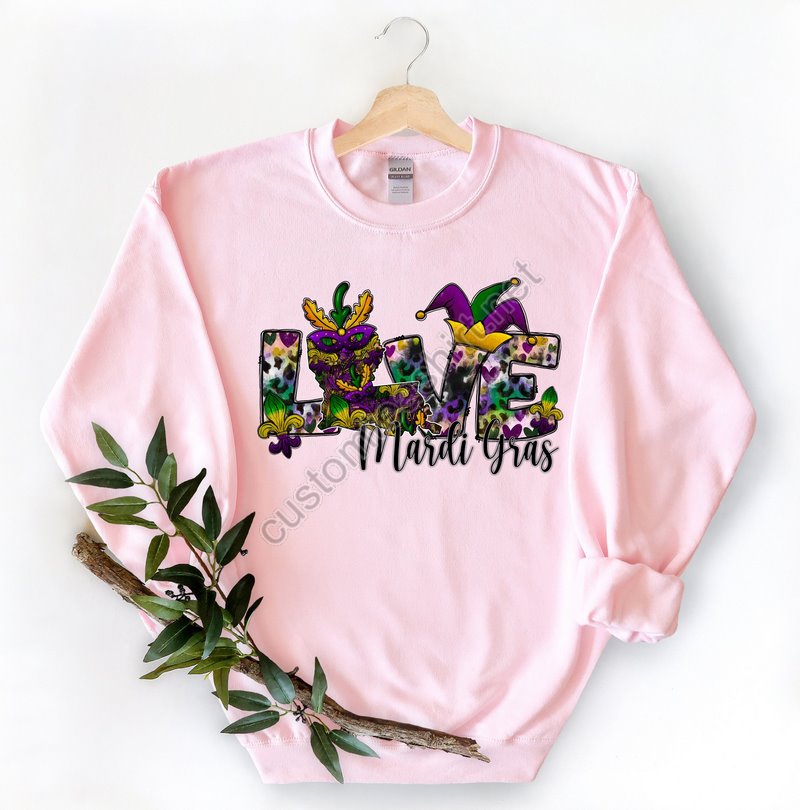 Love Mardi Gras Sweatshirt Nola Shirtfat Tuesday Shirtflower De Luce Shirtlouisiana Shirtsaints New Orleans Shirtmardi Gras Day