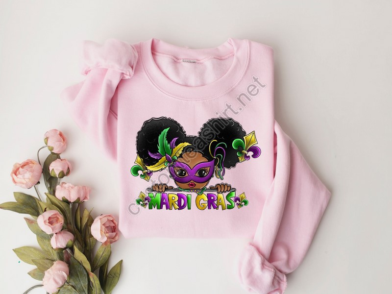 Mardi Gras Girl Sweatshirt Nola Shirtfat Tuesday Shirtflower De Luce Shirtlouisiana Shirtsaints New Orleans Shirtblack Girl Sweatshirt