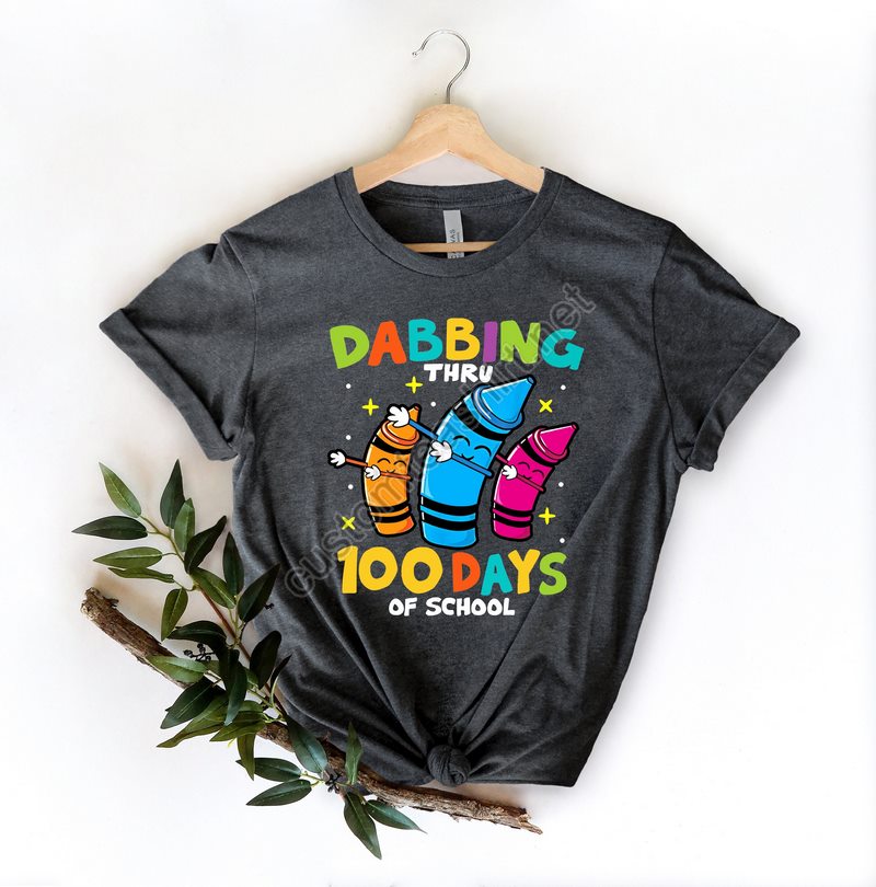 Dabbing Thru 100 Days Of School Shirt100 Days Brighter Shirtteacher Shirt100th Day Of Schoolback To School Shirtteacher Appreciation