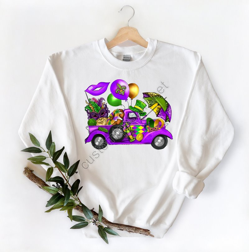 Mardi Gras Truck Sweatshirt Nola Shirtfat Tuesday Shirtflower De Luce Shirtlouisiana Shirtsaints New Orleans Shirtmardi Gras Carnival