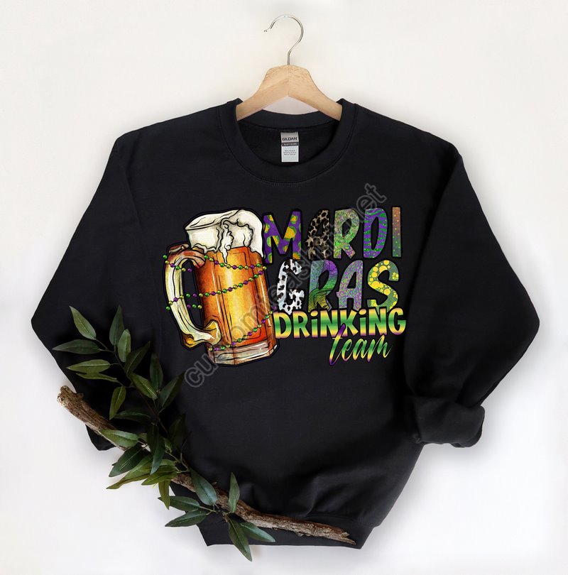 Mardi Gras Drinking Team Sweatshirtnola Shirtfat Tuesday Shirtflower De Luce Shirtlouisiana Shirtsaints New Orleans Teemardi Gras Day