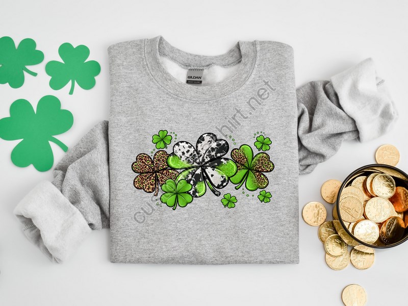 Womens St Pattys Shirt Leopard Shamrock Tee St Patricks Day Shirt Womens St Paddys Cute St Pattys Shirt St Pattys Women