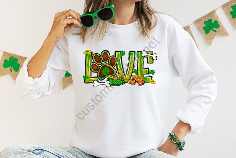 Lucky Dog Sweatshirtwomens St Pattys Shirt St Patricks Day Shirt Womens St Paddys Cute St Pattys Shirt St Pattys Women