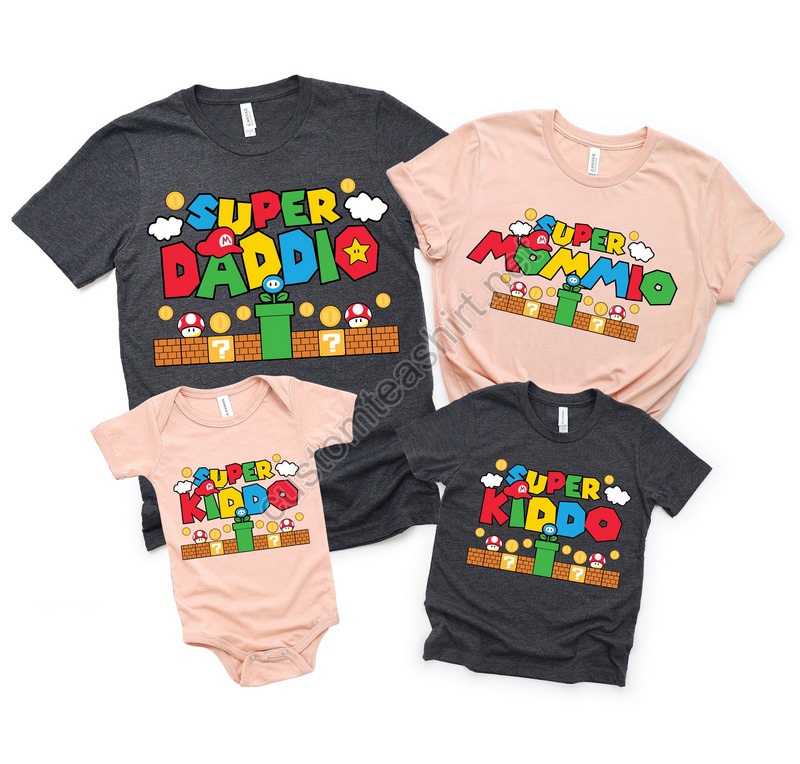 Super Daddio Game Shirtnew Dad Shirtsuper Mommio Shirtfather's Day Shirtsuper Kiddio Shirtgift For Dadfamily Matching Shirt