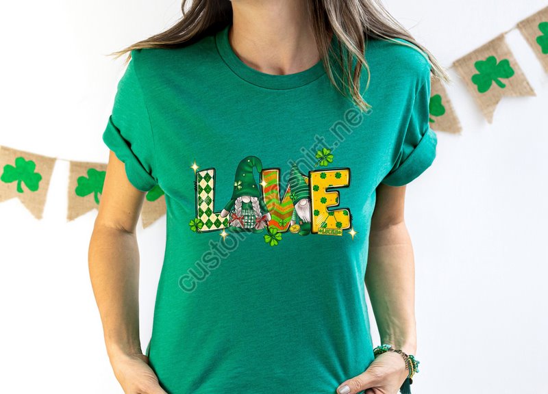 Love Patrick Day Gnomes Shirtst Patricks Day Shirtshamrock Lucky Lipsfour Leaf Clovershamrock Shirtspatrick's Dayirish Tshirt