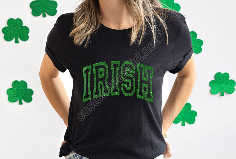 Irish Shamrock Shirt Womens Irish Shirt Lucky Woman Shirt Shamrock Shirt St Patrick Day Shirt Lucky Shirt Irish Gifts Irish Glitter