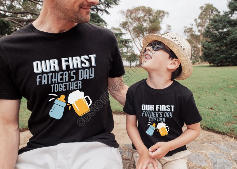 Our First Father's Day Shirt Fathers Day Matching Shirt Father's Day Daddy And Baby Outfit Father's Day Giftfather And Me Shirt