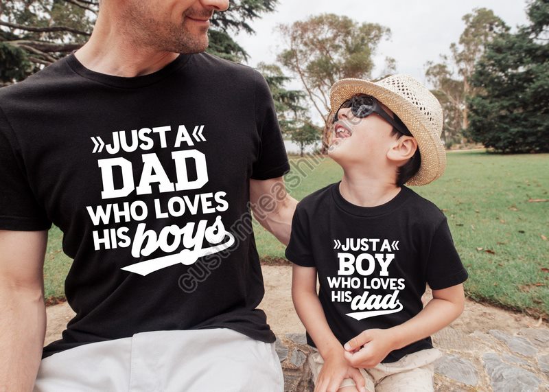 Dad Of Boys Shirtmatching Dad And Son Shirtjust A Dad Who Loves His Boys Shirtdaddy And Me Shirtgift For Dad And His Boys Shirt