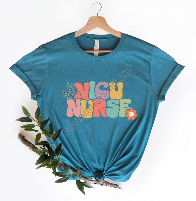 Nicu Nurse Retro Shirt Groovy Nicu Nurse Tee Shirts Neonatal Icu Shirts Neonatal Intensive Care Unit Nurse Appreciation Grad Gifts Retro