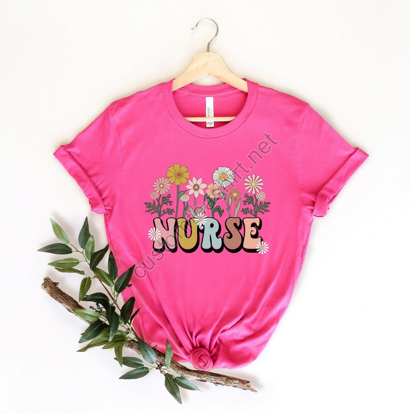 Nurse Flower Shirt Gift For Nurse Nursing Student Shirt Registered Nurse Graduation Shirt Nursing School Tee Rn Tee Shirt For Woman