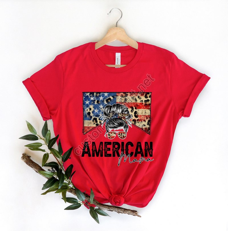 4th Of July American Mama Shirt Fourth Of July Shirt Family Gift American Family Shirt Independence Day Patriotic Shirt Memorial Day