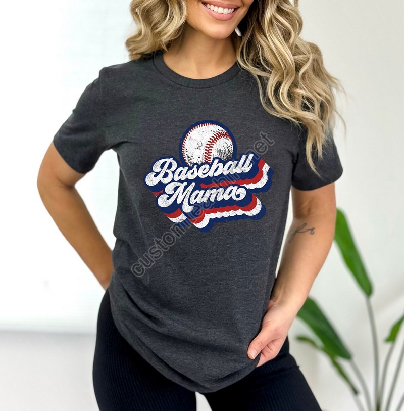 Baseball Shirt Baseball T-shirt Baseball Shirt For Women Sports Mom Shirt Mothers Day Gift Baseball Mom Shirt Retro Baseball Shirt