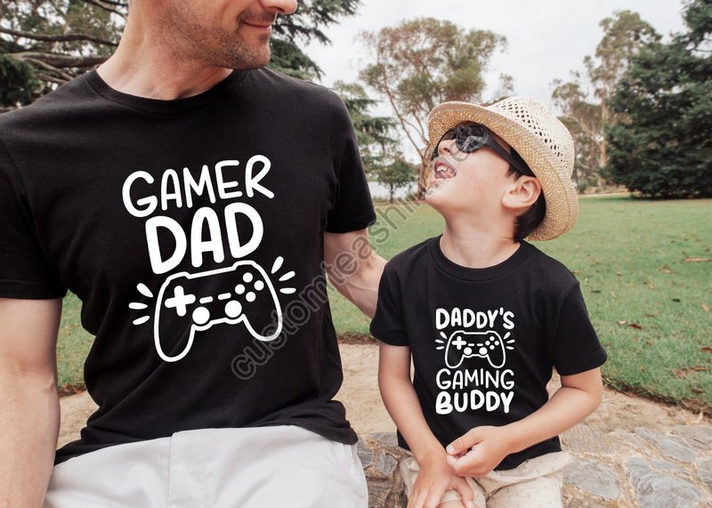 Gamer Dad Gamer Buddy Shirts Family Matching Shirt Dad-son Game Day Daddy Shirt Gamer Dad Shirtdaddy And Me Shirtdaddy Bithday Gift