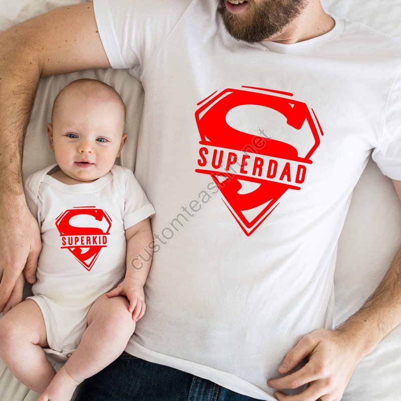 Superdad Superkid Shirtfather And Son Matching Shirtdad And Son Shirtdad Gift Superhero Dad Tee Fathers Day Gift Gift For Him