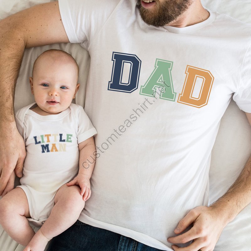 Retro Little Man And Dad Matching Shirts Retro Boys And Dad Shirt Dad And Son Matching Shirtdaddy And Me Shirtfather Birthday Gift