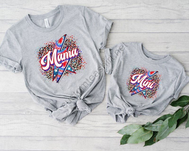 Mama And Mini American Flag Shirt 4th Of July Shirt Mama Mini Patriotic Couple Shirt Patriotic Tee Independence Day Shirt4th Of July